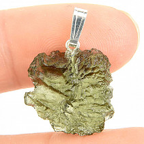 Přívěsek z vltavínu (moldavite) Ag 925/1000 2,3g