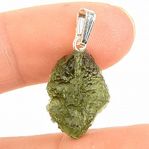 Přívěsek z vltavínu (moldavite) 1,9g Ag 925/1000