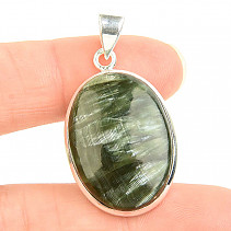 Serafinite pendant oval from Russia 7.9g Ag 925/1000