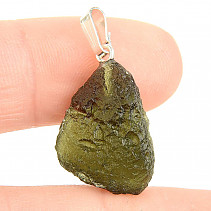 Moldavite pendant (2.5g) Ag 925/1000