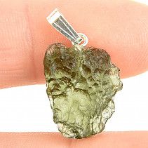 Vltavín (moldavite) přívěsek Ag 925/1000 1,9g