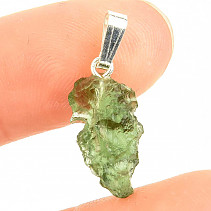 Přívěsek z vltavínu (moldavite) 1,1g  Ag 925/1000