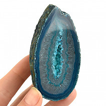 Agate dyed geode with cavity 158g