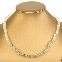 Crystal necklace with cut clasp Ag 925/1000 approx. 45cm