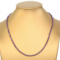 Amethyst necklace cut balls 3mm Ag 925/1000 (approx. 47cm)