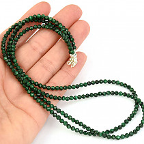 Malachite necklace with cut balls 3mm clasp Ag 925/1000 (approx. 47cm)