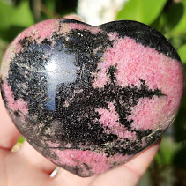 Smooth rhodonite heart from Madagascar 300g