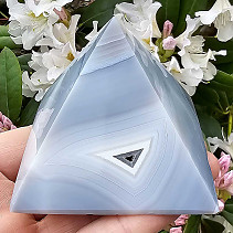 Gray agate pyramid with cavity (Brazil) 231g
