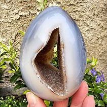 Achátové vejce s dutinou 458g Brazílie