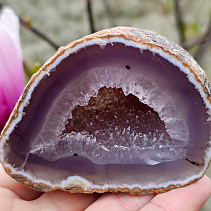 Natural agate geode with cavity 218g