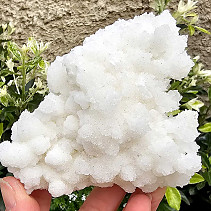 White aragonite crystal druse from Mexico 315g