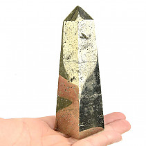 Pyrite obelisk with hollows 321g Peru