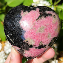 Smooth rhodonite heart from Madagascar 347g