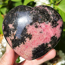 Smooth rhodonite heart from Madagascar 382g