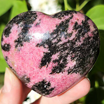 Smooth rhodonite heart from Madagascar 248g