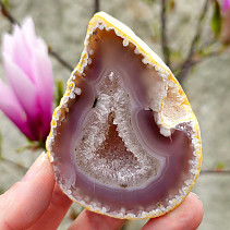Natural agate geode with Brazil cavity 174g