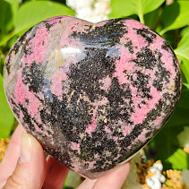 Smooth rhodonite heart from Madagascar 667g