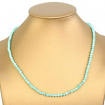 Luxury necklace made of amazonite balls 4mm cut (fastening Ag 925/1000) 47cm