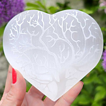 Selenite heart tree of life approx. 10cm