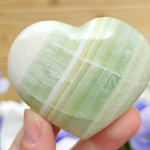 Heart smooth pistachio calcite 118g
