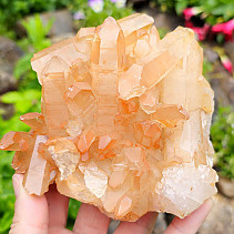 Tangerine křišťál drúza s krystaly 665g (Brazílie)