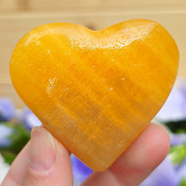 Oranžový kalcit srdce z Pákistánu (98g)