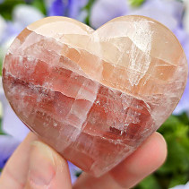 Hladké srdce z růžového kalcitu (Pákistán) 143g