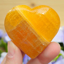 Oranžový kalcit srdce z Pákistánu 92g