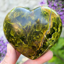 Hladké srdce zelený opál 359g Madagaskar