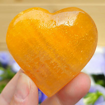 Oranžový kalcit srdce z Pákistánu 103g