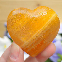 Oranžový kalcit srdce z Pákistánu (92g)
