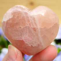 Hladké srdce z růžového kalcitu (Pákistán) 88g