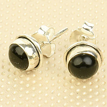 Tourmaline skoryl earrings stones Ag 925/1000