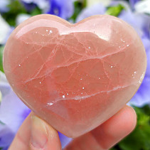 Pink Calcite Smooth Heart (Pakistan) 148g