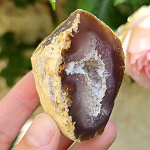 Natural agate geode with hollow 102g Brazil