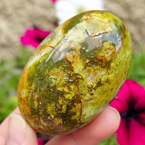 Polished green opal stone 152g Madagascar