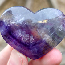 Smooth heart fluorite from China 71g