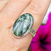 Ring seraphite oval Ag 925/1000 6.9g size 60