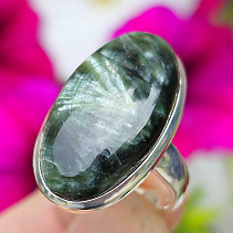 Ring seraphite oval Ag 925/1000 8.4g size 60