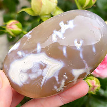 Agate snow polished stone from Madagascar 289g
