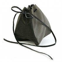 Leather bag black - gray