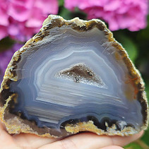 Geode gray agate with hollow Brazil 238g