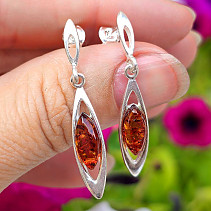 Amber Hanging Earrings Ag 925/1000