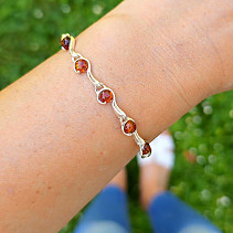 Amber silver bracelet 18cm Ag 925/1000