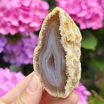 Geode agate gray - brown with hollow Brazil 114g
