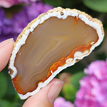 Light honey agate slice from Brazil 17g