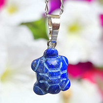 Pendant lapis lazuli mini turtle jewelry handle