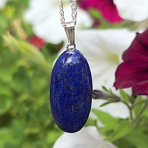 Oval pendant lapis lazuli 30 x 15mm handle Ag 925/1000