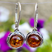 Earrings amber Ag 925/1000 2.8g