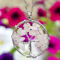 Rosary pendant tree of life jewelry metal